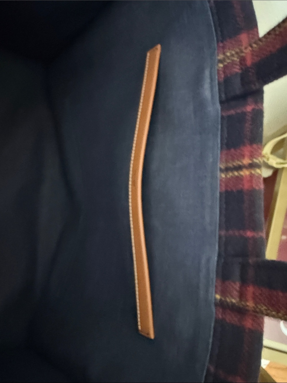 Celine Navy Plaid Large Tote Bag - Picture 12 of 12